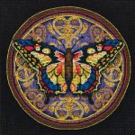 (image for) Gold Petites Ornate Butterfly Counted Cross Stitch Kit